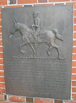 Plaque dedicated to the school's alumni at Willamette.