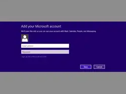 Windows 8 Account setup dialogue