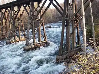 Winnipesaukee River entering Franklin
