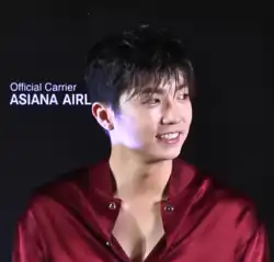 Wooyoung at a press conference for the 2016 2PM Concert "House Party" in Bangkok