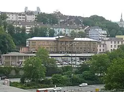 Entrance building before the demolition of the lobby