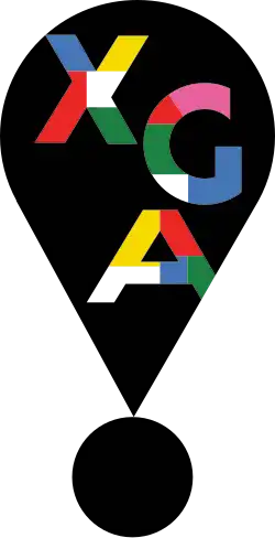 The IBM internal XGA logo, designed by Rand Paul[1]