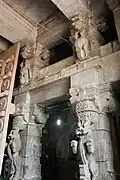 Yali pillars in the mahadwara