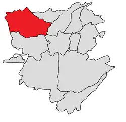 Ajapnyak district shown in red