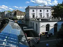 The station building as seen from the northern overbridge