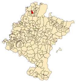 Map of Zubieta, Navarre