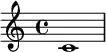 { \clef treble c'1   }
