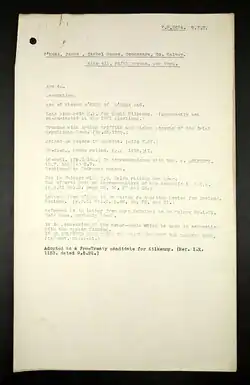 British Army intelligence file for James O'Mara