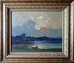 "Озеро", Чеслав Знамиеровский, холст, масло, 45 x 56 см, 1961