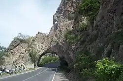 Над автодорогой