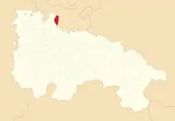 Расположение муниципалитета на карте провинции