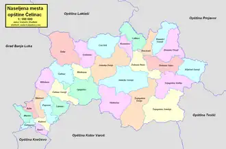 Община Челинац на карте