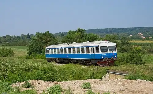 Рельсовый автобус 710-003 железных дорог Железнице Србије (ЖС, Сербия), бывшая Y1-1339 шведского оператора SJ