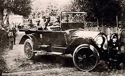 Комендант Сечевых Стрельцов Евгений Коновалец (первый слева) в Шепетовке, 1919