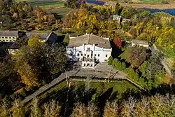 Аэрофото дворца Гижицкого в Новоселице