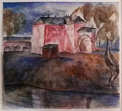 Красный дом с рекой, 1911