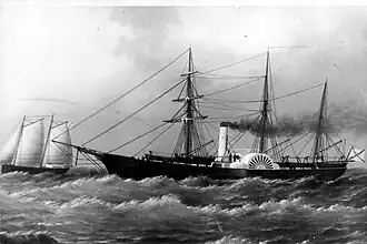 А. П. Алексеев, «Пароход „Америка“ и шхуна „Фарватер“»