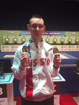 Антон Аристархов на Чемпионате Европы по стрельбе 2017 в Мариборе