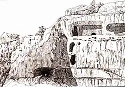 Вид скита снаружи. З. А. Аркас, 1840-е г.