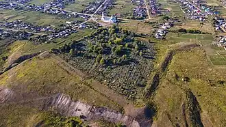 Вид на городище Атемарской крепости