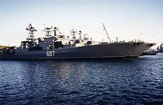 БПК «Маршал Василевский» у 20-го причала г. Североморска, август 1997 года.