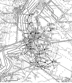 Схема двадцатого батальонного района обороны