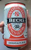 Банка алюминиевая от пива Beck’s.