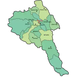 Баян-Улгий на карте