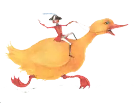 Бибигон едет на утёнке