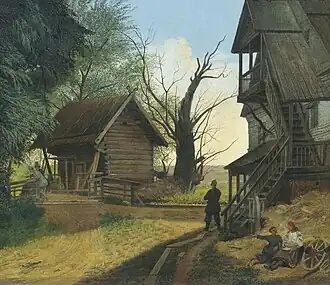 Сельский пейзаж с крестьянами (1845). ГТГ