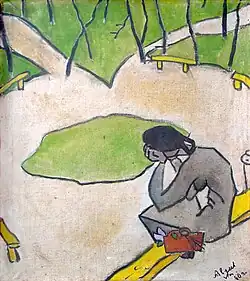 Одна. Холст, масло. 40х33. 1962