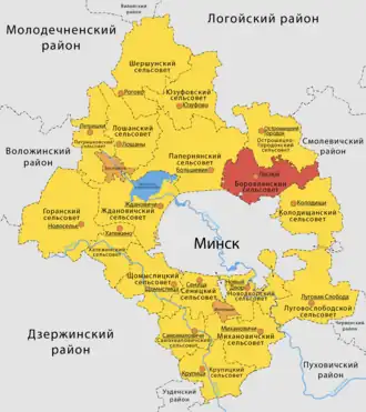 Боровлянский сельсовет на карте