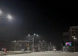 Пересечение Октябрьского проспекта и улицы Циолковского. Вид с Бульвара Героев