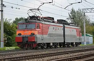 ВЛ11М−356 в окрасе РЖД