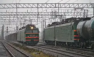 Электровозы ВЛ15 с грузовыми поездами