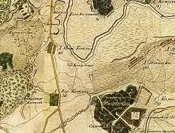 Деревня Верхние Котлы на карте 1818 года (фрагмент)