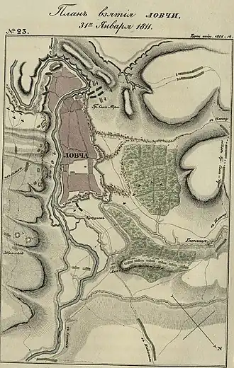 План взятия Ловчи в январе 1811 года