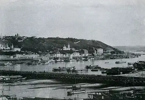 Вид на Нижний Новгород с ярмарочной стороны (1900-е гг.)