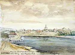 Вид на Пятигоры 1872-1874 г., рисунок Наполеона Орды