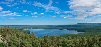 Вид на озеро Аракуль летом 2018 года