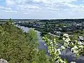 Вид со скалы на село Курьи