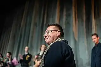 На премьере спектакля по собственной пьесе «Без Есенина» (ноябрь 2024)