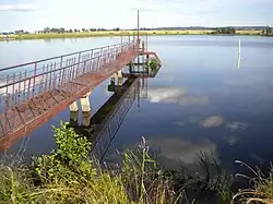 Водохранилище на Лепоне на литовско-российской границе летом 2011 года