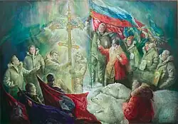 Воздвижение Героями Святого Креста на Северном Полюсе