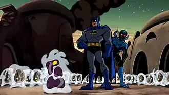 Бэтмен и Синий Жук среди пришельцев