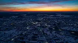 Вид на город зимой