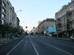 Улица Саксаганского возле Галицкой площади (июнь 2009 год)