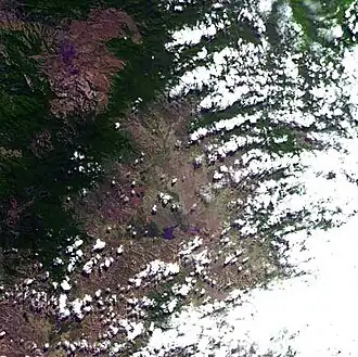 Вулканическое поле Анкейзина (2001 г.). Снимок НАСА.