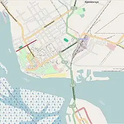 На карте Кременчуга