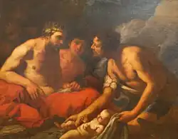 Разоблачение Одиссея. До 1722. Холст, масло. Национальный музей республики Беларусь, Минск